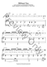 Without You piano sheet music cover